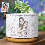 First-My-Daughter-Forever-My-Friend-Custom-Photo-Watercolor-Personalized-Plant-Pot-1