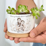 First-My-Daughter-Forever-My-Friend-Custom-Photo-Watercolor-Personalized-Plant-Pot-5