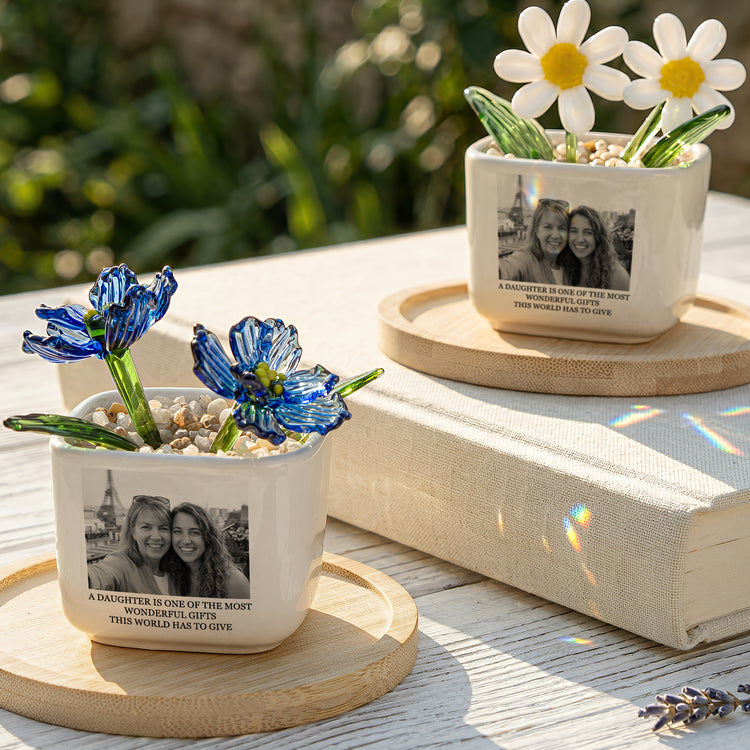 First-My-Daughter,-Forever-My-Friend-Custom-Vintage-Photo-For-Daughter-Personalized-Plant-Pot-2