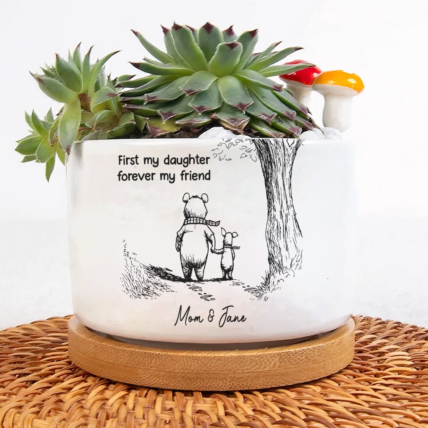 First-My-Daughter-Forever-My-Friend-Gift-For-Daughter,-Niece-Personalized-Plant-Pot-2