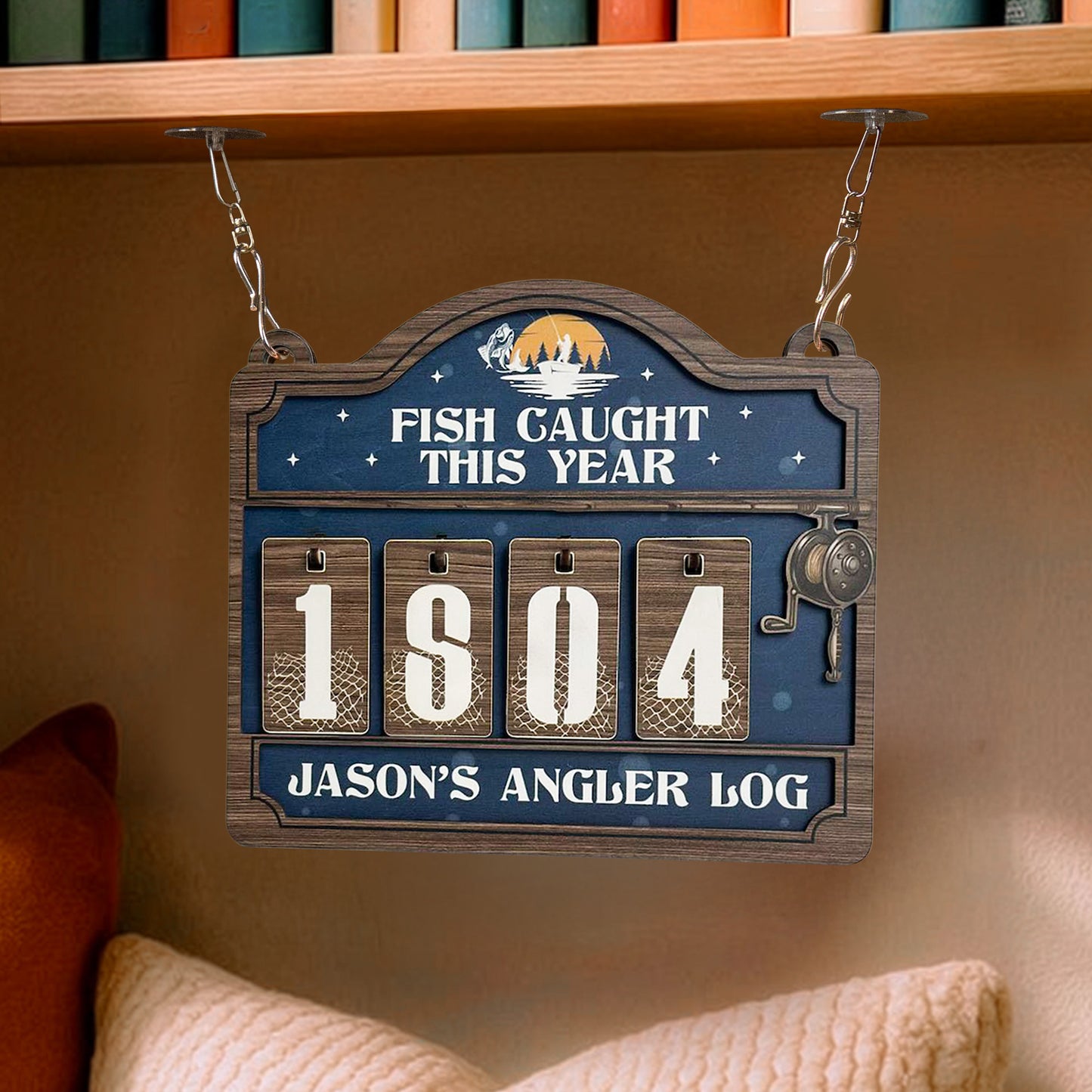 Fish Caught This Year - Personalized Hanging Fish Tracker