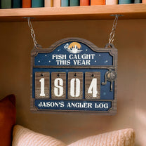 Fish Caught This Year - Personalized Hanging Fish Tracker