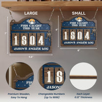 Fish Caught This Year - Personalized Hanging Fish Tracker