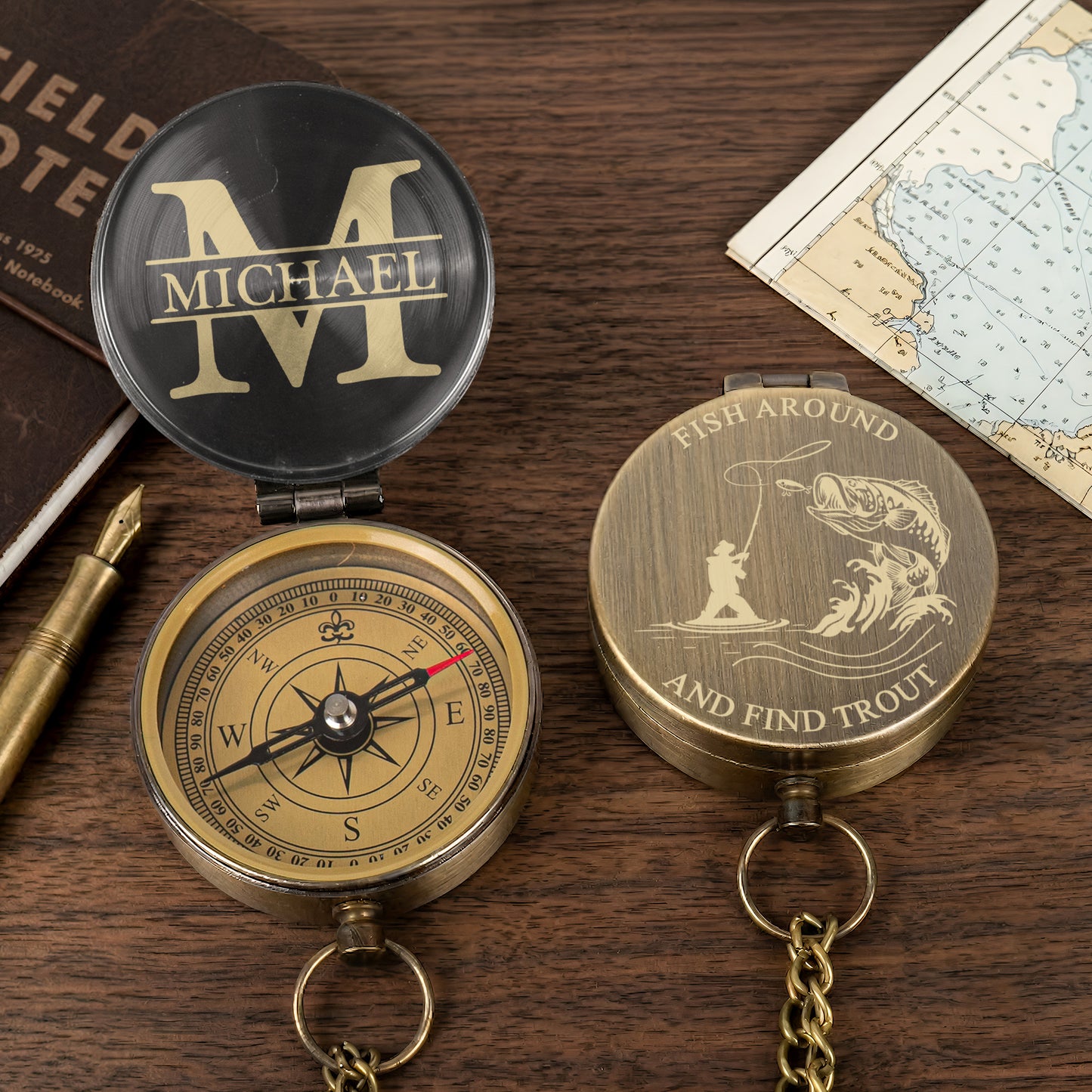 Fish-Around-And-Find-Trout-Personalized-Compass-1