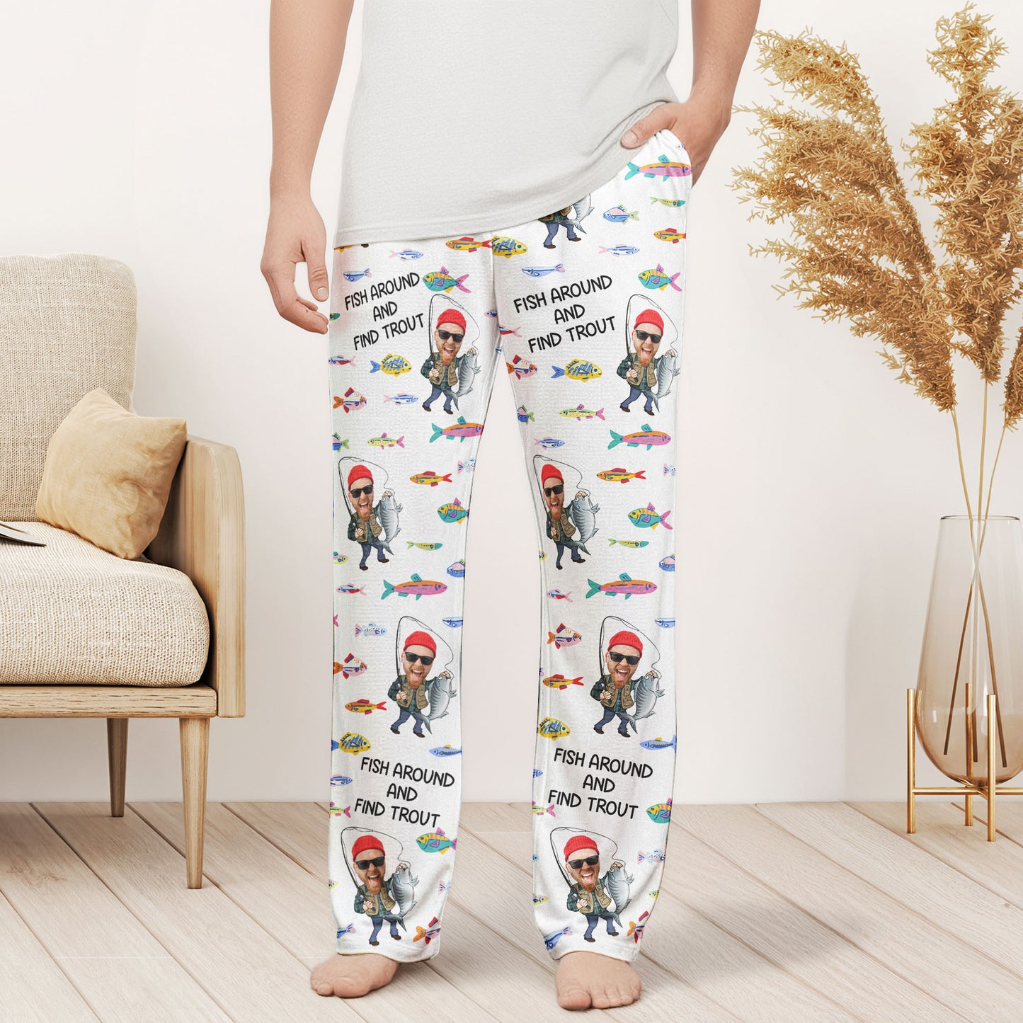 Fish-Around-And-Find-Trout-Personalized-Sweatpants,-Lounge-Pants-With-Pockets-0