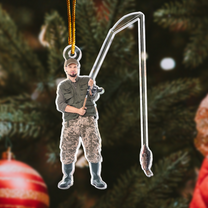 Fisherman Christmas Ornaments Xmas Decoration - Personalized Acrylic Photo Ornament