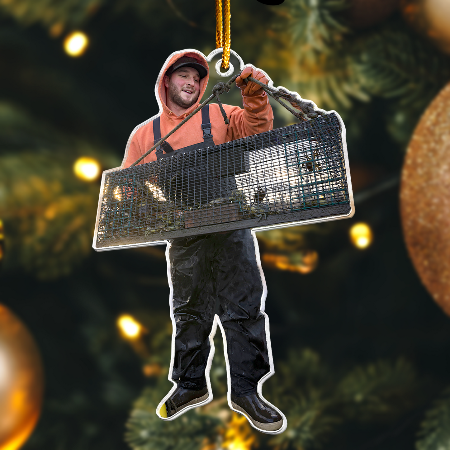 Fisherman Christmas Ornaments Xmas Decoration - Personalized Acrylic Photo Ornament