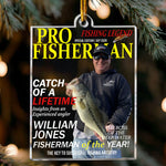 Fisherman Of The Year! - Personalized Acrylic Photo Ornament