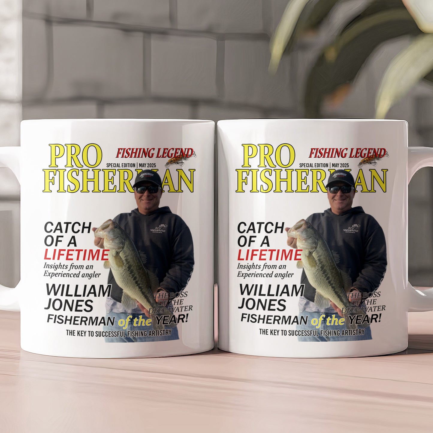Fisherman Of The Year! - Personalized Mug