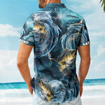 Fishing Bass Fish Types Whirlpool Ocean Aloha Shirts For Men - Custom Hawaiian Shirts