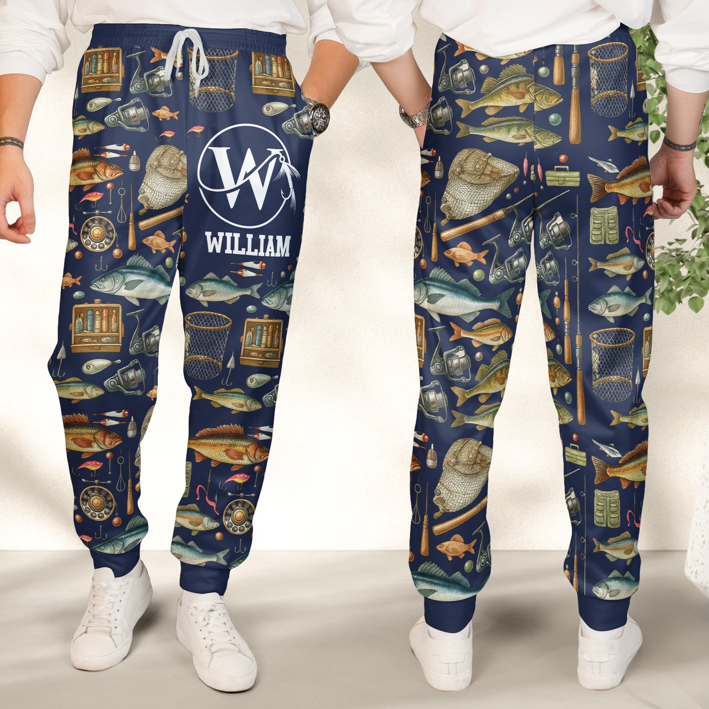 Fishing Custom Name - Personalized Sweatpants