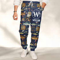 Fishing Custom Name - Personalized Sweatpants