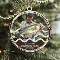 Fishing Custom Photo For Fisher, Fishing Lovers - Personalized Wooden Photo Ornament