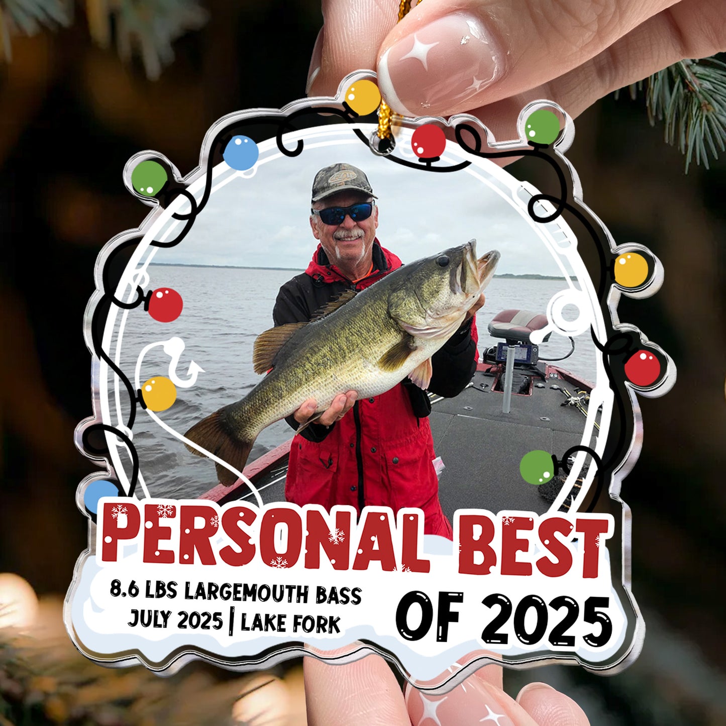Fishing Milestone Moment - Personalized Acrylic Photo Ornament