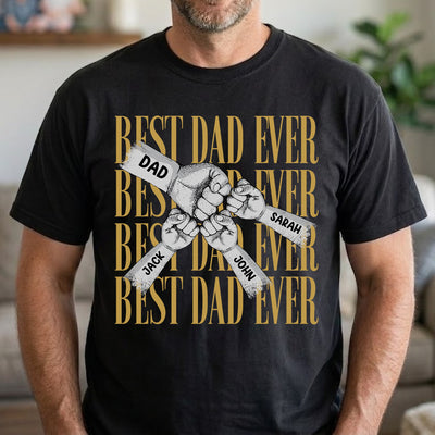 Fist Bump Daddy Grandpa - Personalized Shirt