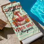 Flamazing Grandma Vibes Only - Personalized Quick-Dry Beach Towel