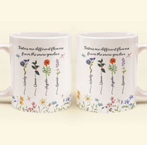 Floral Style Sisters Are Different Flowers From The Same Garden - Personalized Mug