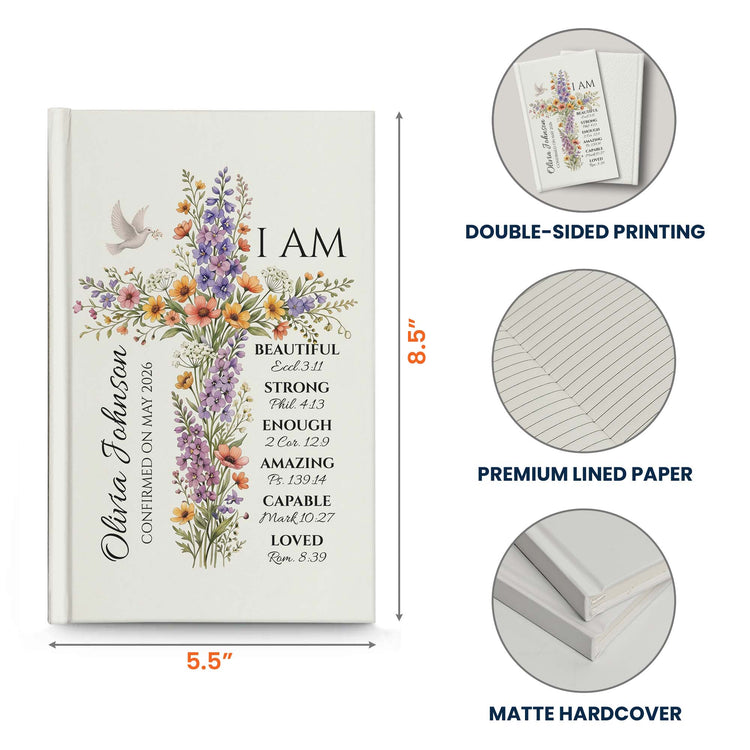 Floral-Cross-Journal-With-Custom-Name,-God-Say-I-Am-Personalized-Journal7