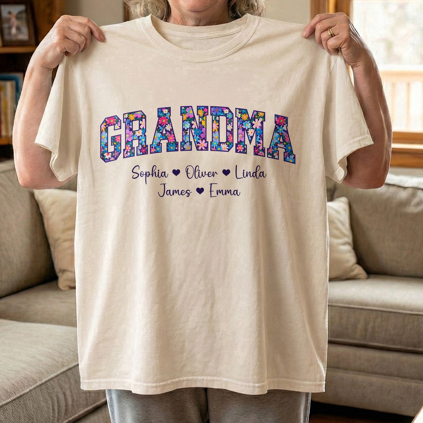 Floral_Grandma_Title_Personalized_Comfort_Tee_5