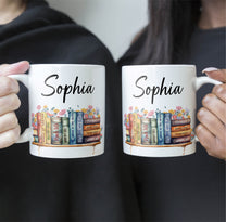 Flower Book Custom Name For Book Lovers - Personalized Mug