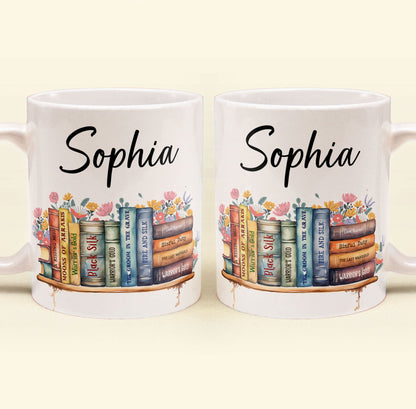 Flower Book Custom Name For Book Lovers - Personalized Mug