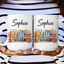 Flower Book Custom Name For Book Lovers - Personalized Mug