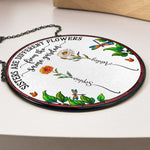 Flowers From Same Garden - Personalized Stained Glass Window Hanging Suncatcher