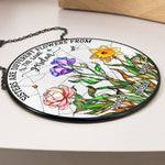 Flowers From The Same Garden - Personalized Stained Glass Window Hanging Suncatcher