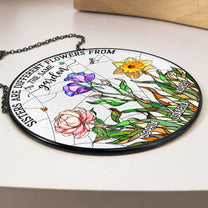 Flowers From The Same Garden - Personalized Stained Glass Window Hanging Suncatcher