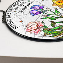 Flowers From The Same Garden - Personalized Stained Glass Window Hanging Suncatcher