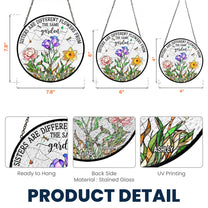 Flowers From The Same Garden - Personalized Stained Glass Window Hanging Suncatcher