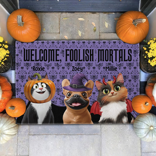 Foolish Mortals - Personalized Doormat