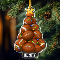 Football Christmas Tree - Personalized Acrylic Ornament