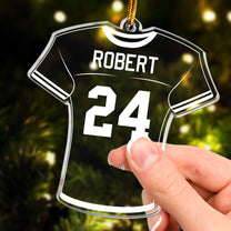 Football Jersey Custom Number Name Christmas Light - Personalized Acrylic Ornament