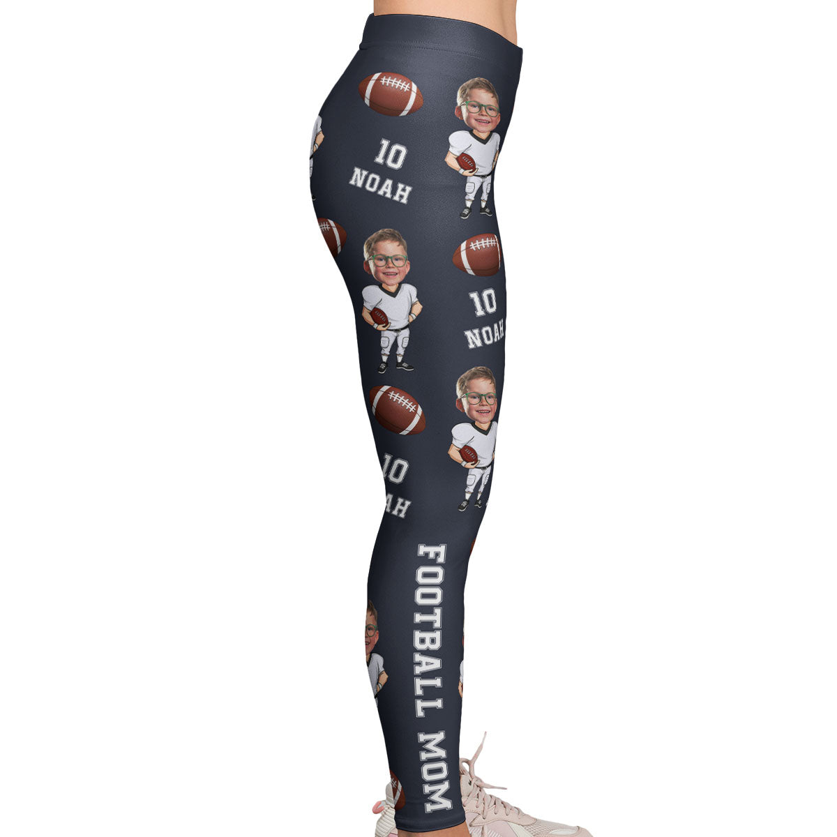 Football Mom - Personalized Photo Leggings