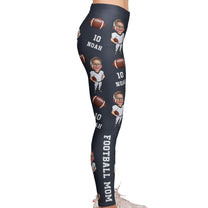 Football Mom - Personalized Photo Leggings