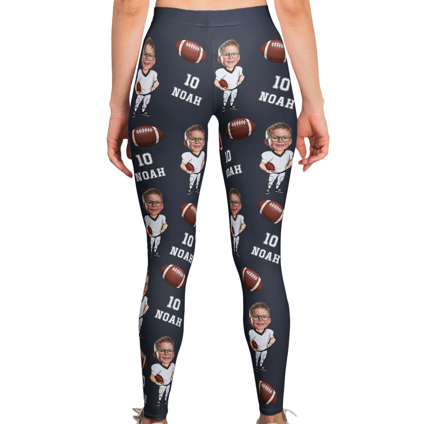 Football Mom - Personalized Photo Leggings