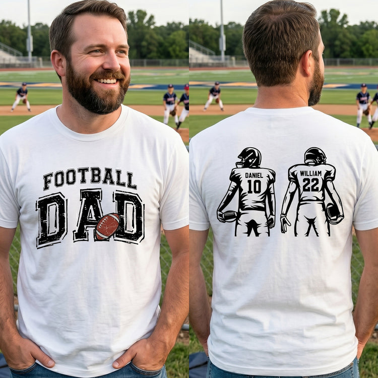 Football-Dad,-Daddy-Grandpa--Personalized-Shirt 1