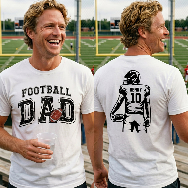 Football-Dad,-Daddy-Grandpa--Personalized-Shirt 2