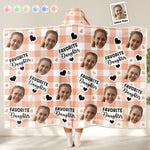 For Favorite Daughter - Personalized Photo Wearable Blanket Hoodie