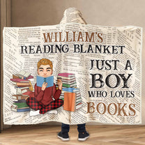 For Him - My Reading Blanket - Personalized Wearable Blanket Hoodie