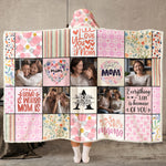 For The Best Mom Ever - Personalized Photo Wearable Blanket Hoodie