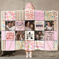 For The Best Mom Ever - Personalized Photo Wearable Blanket Hoodie