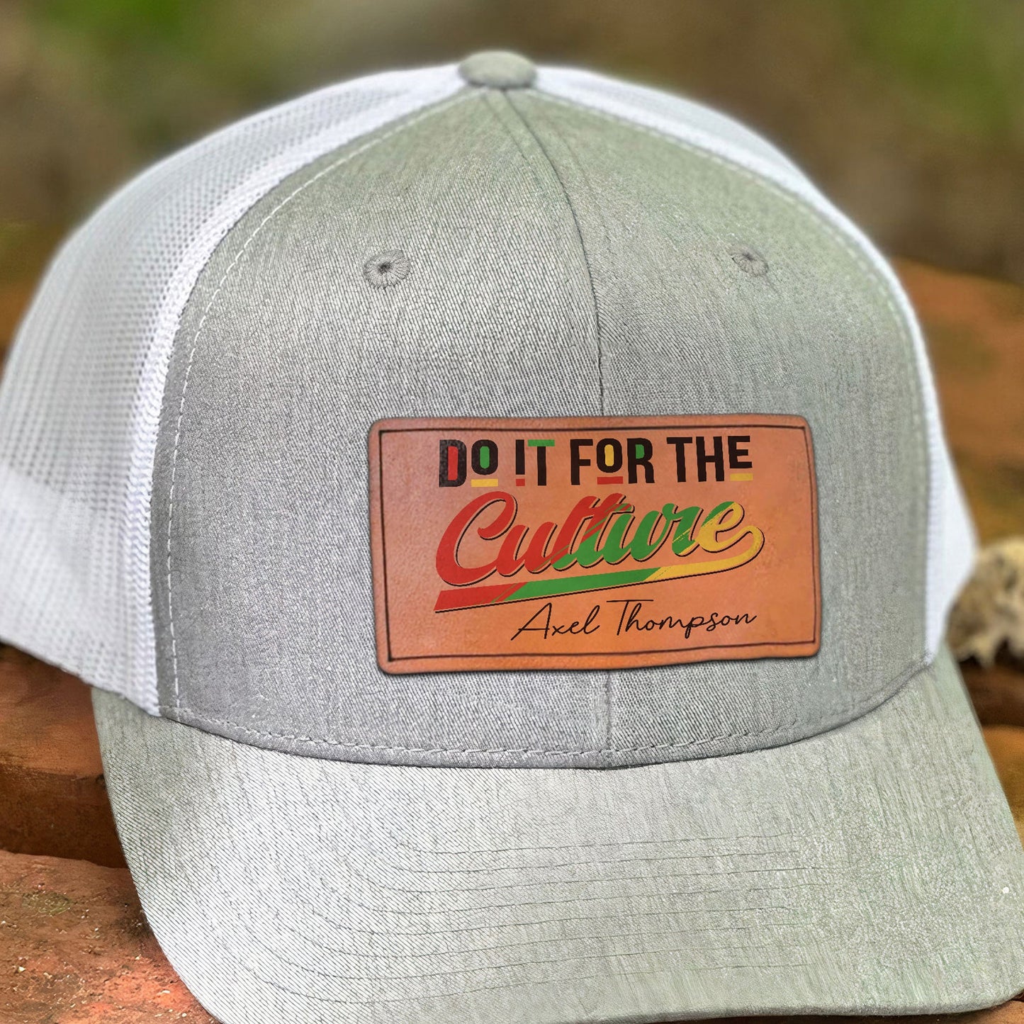 For The Culture Juneteenth - Personalized Leather Patch Hat