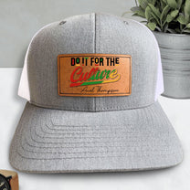 For The Culture Juneteenth - Personalized Leather Patch Hat