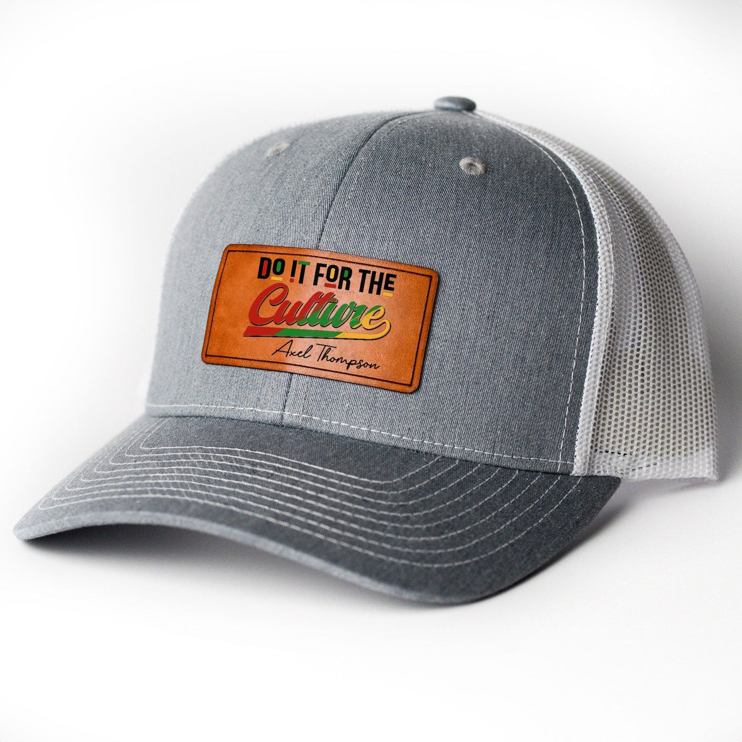 For The Culture Juneteenth - Personalized Leather Patch Hat