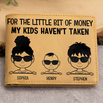 For The Little Bit Of Money - Personalized Leather Wallet