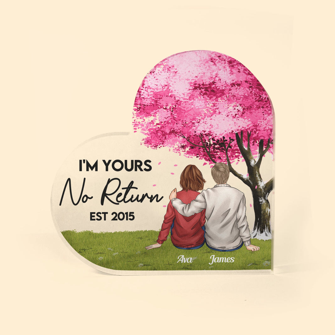 A Mother’s Love Never Ends - Family Personalized Custom Heart Shaped Acrylic Plaque - Mother's Day, Gift For Mom, Grandma