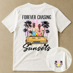 Forever Chasing Sunsets Beach Lovers - Personalized Shirt