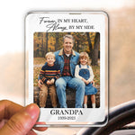Forever In My Heart Always By My Side - Personalized Acrylic Photo Visor Clip